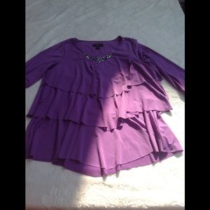 NWT Susan Graver tiered top